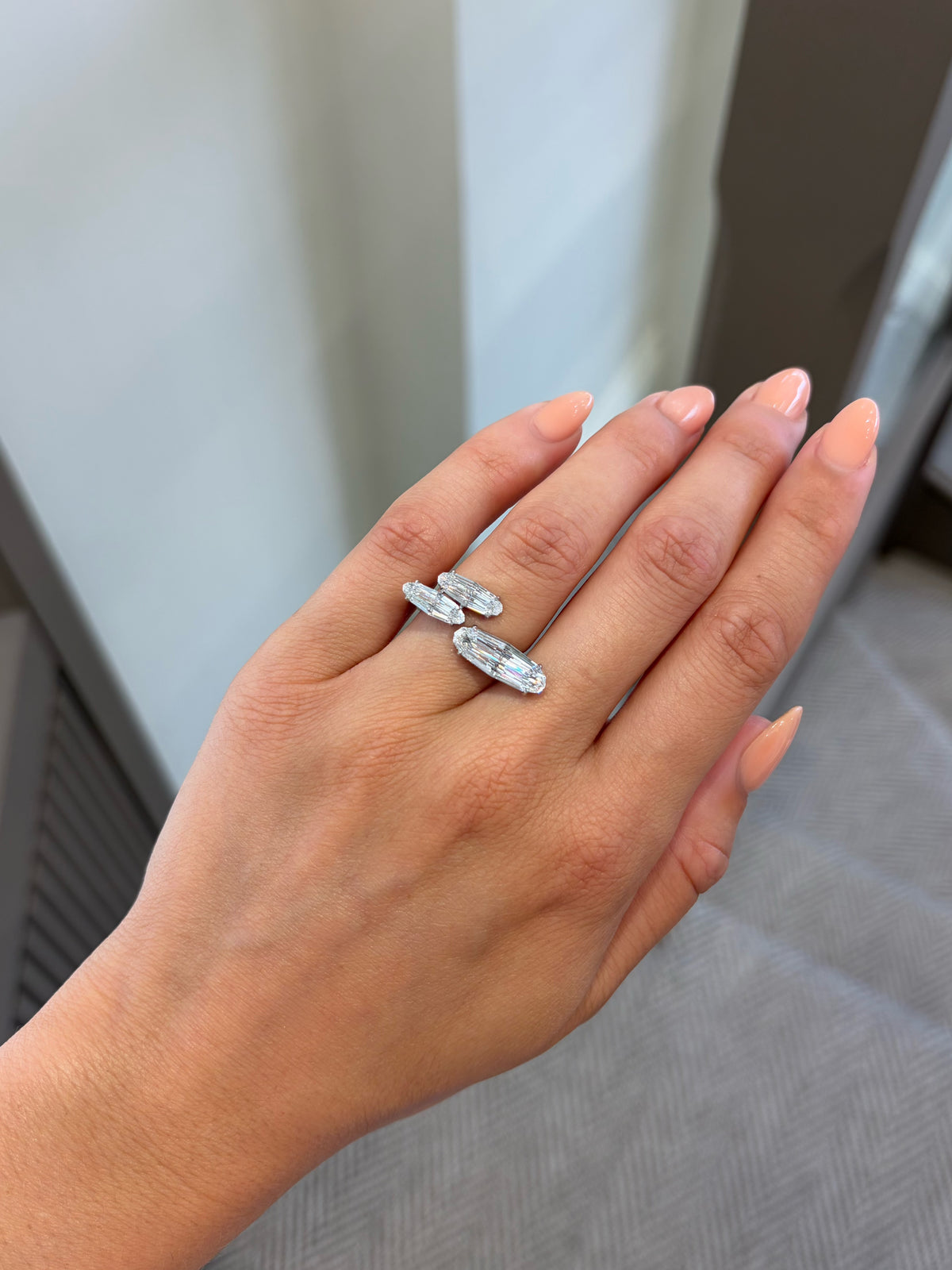 Marquise Cut Diamond Three Stone ring