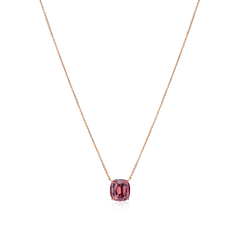 Peach Zircon Solitaire Pendant
