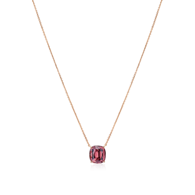 Peach Zircon Solitaire Pendant