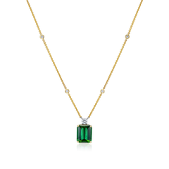 Tourmaline and Diamond Spectacle Set Pendant