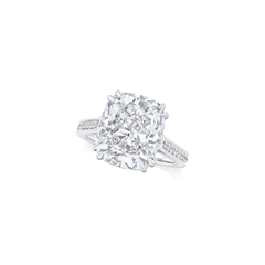 8.04ct Cushion Cut Diamond Solitaire Ring