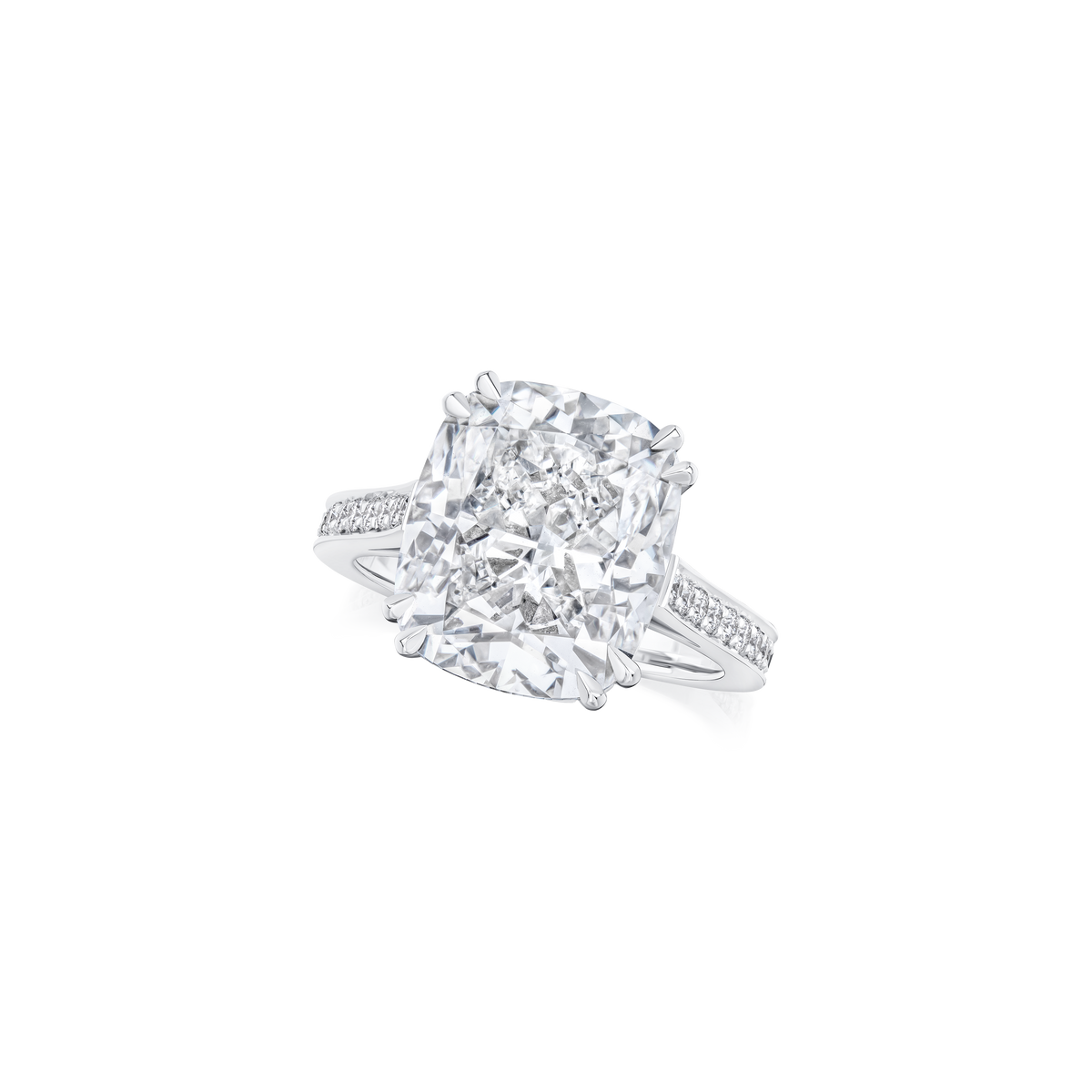 8.04ct Cushion Cut Diamond Solitaire Ring