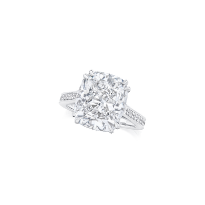 8.04ct Cushion Cut Diamond Solitaire Ring