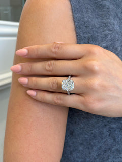 8.04ct Cushion Cut Diamond Solitaire Ring