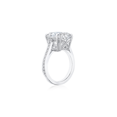 8.04ct Cushion Cut Diamond Solitaire Ring