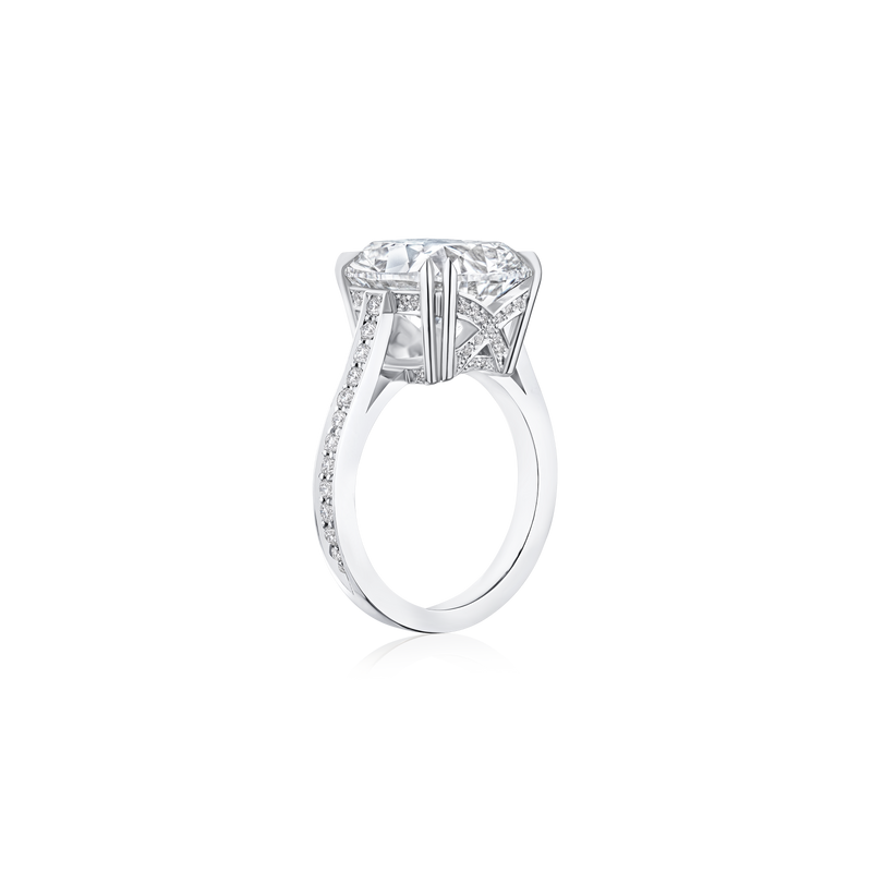 8.04ct Cushion Cut Diamond Solitaire Ring