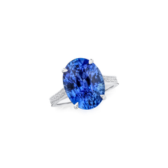 9.82ct Sapphire and Diamond Ring