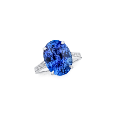 9.82ct Sapphire and Diamond Ring
