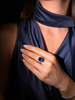 9.82ct Sapphire and Diamond Ring