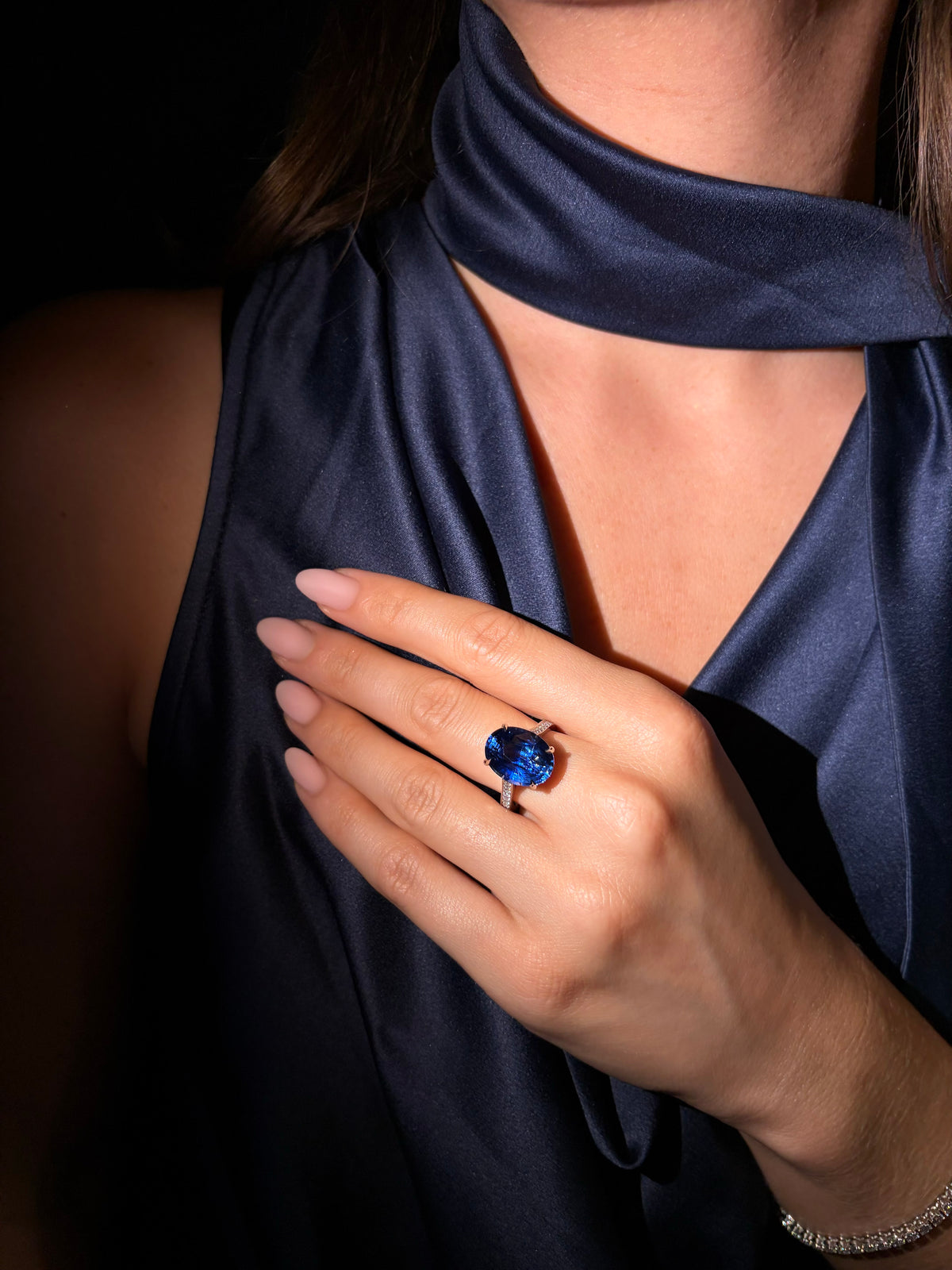 9.82ct Sapphire and Diamond Ring