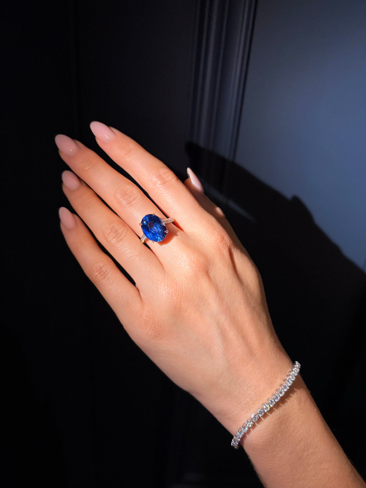 9.82ct Sapphire and Diamond Ring