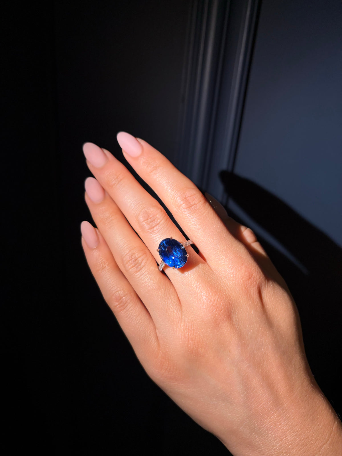 9.82ct Sapphire and Diamond Ring