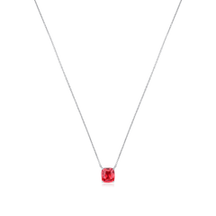 Orange Spinel Solitaire Pendant