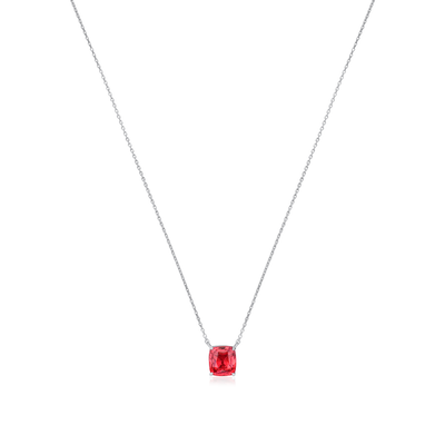 Orange Spinel Solitaire Pendant