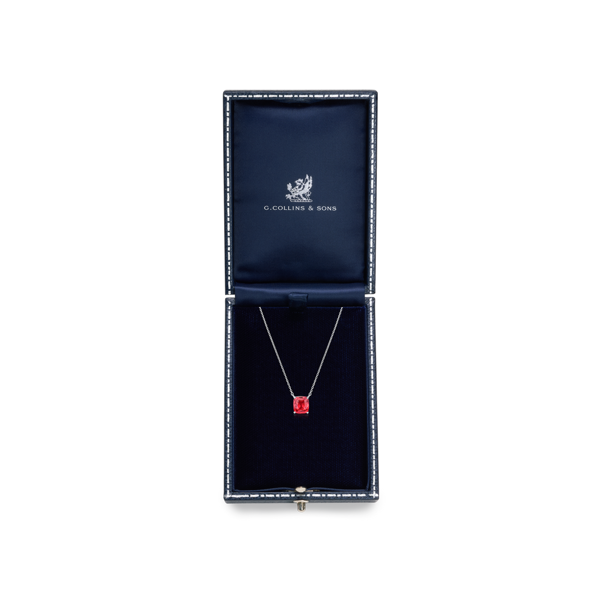 Orange Spinel Solitaire Pendant