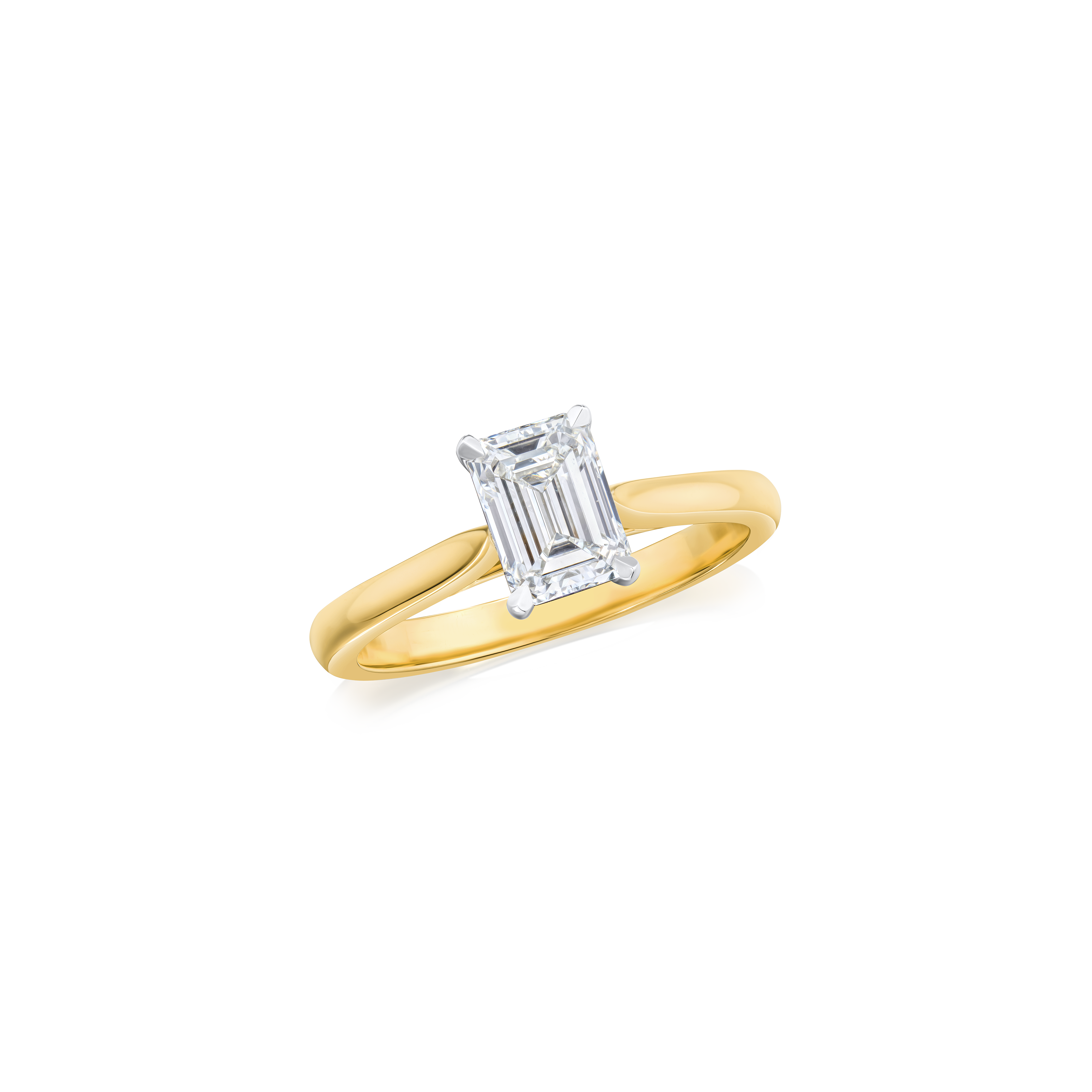 1.01ct Emerald Cut Diamond Solitaire Ring