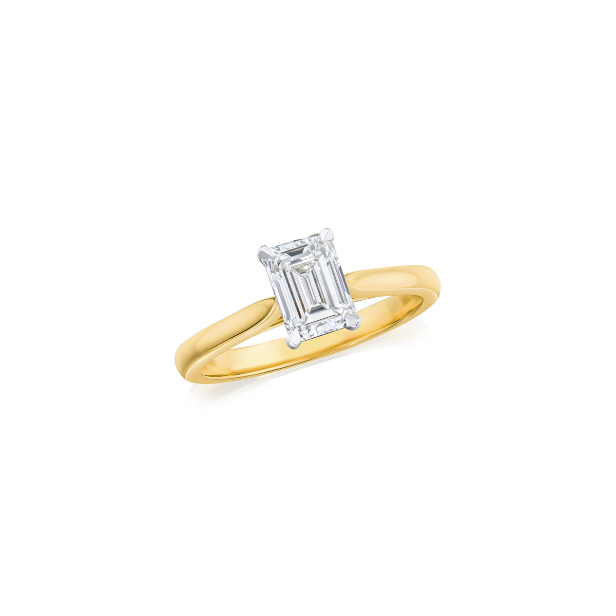 1.01ct Emerald Cut Diamond Solitaire Ring
