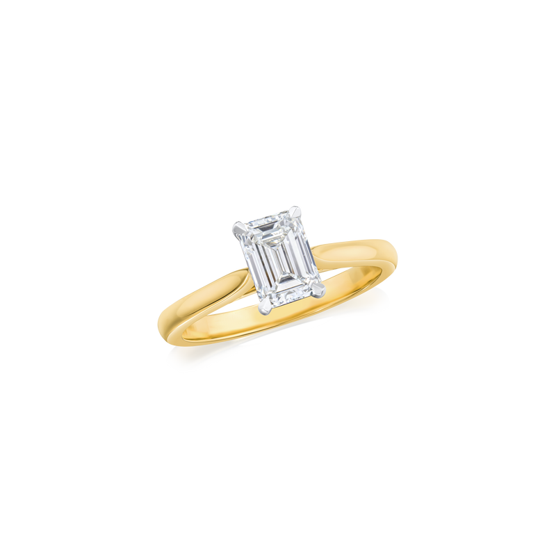 1.01ct Emerald Cut Diamond Solitaire Ring