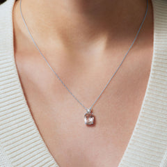 Pink-Yellow Sapphire and Diamond Pendant