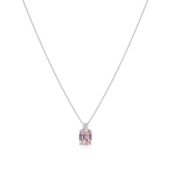 Pink-Yellow Sapphire and Diamond Pendant