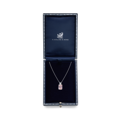 Pink-Yellow Sapphire and Diamond Pendant