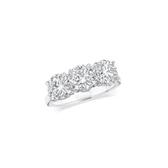 3.01ct Round Brilliant Cut Diamond Three Stone Ring