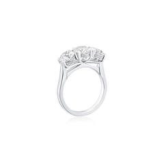 3.01ct Round Brilliant Cut Diamond Three Stone Ring