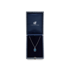 Topaz and Diamond Pendant