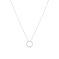 Round Brilliant Cut Diamond Circle Pendant