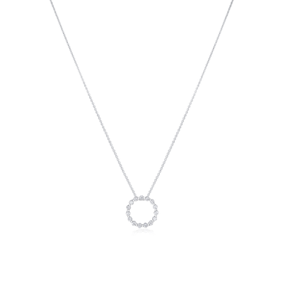 Round Brilliant Cut Diamond Circle Pendant