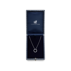 Round Brilliant Cut Diamond Circle Pendant