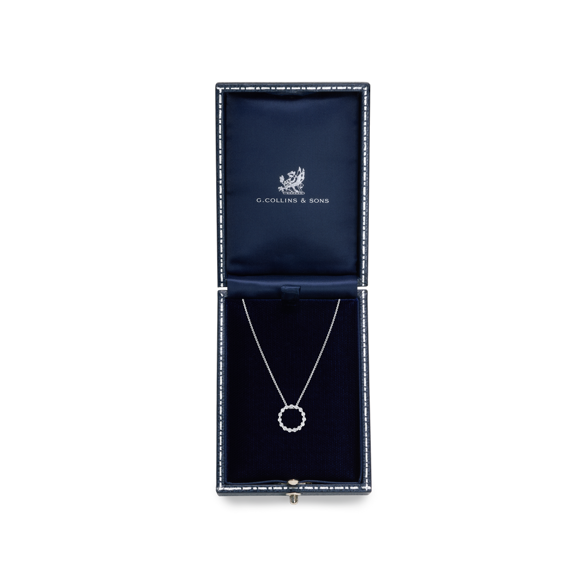 Round Brilliant Cut Diamond Circle Pendant