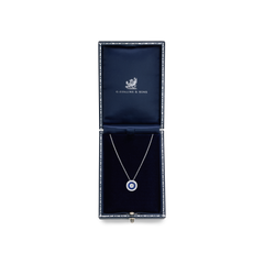 Sapphire and Diamond Cluster Pendant