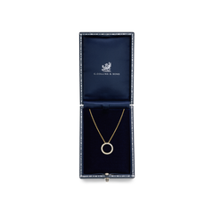 Diamond 18ct Yellow Gold Circle Pendant