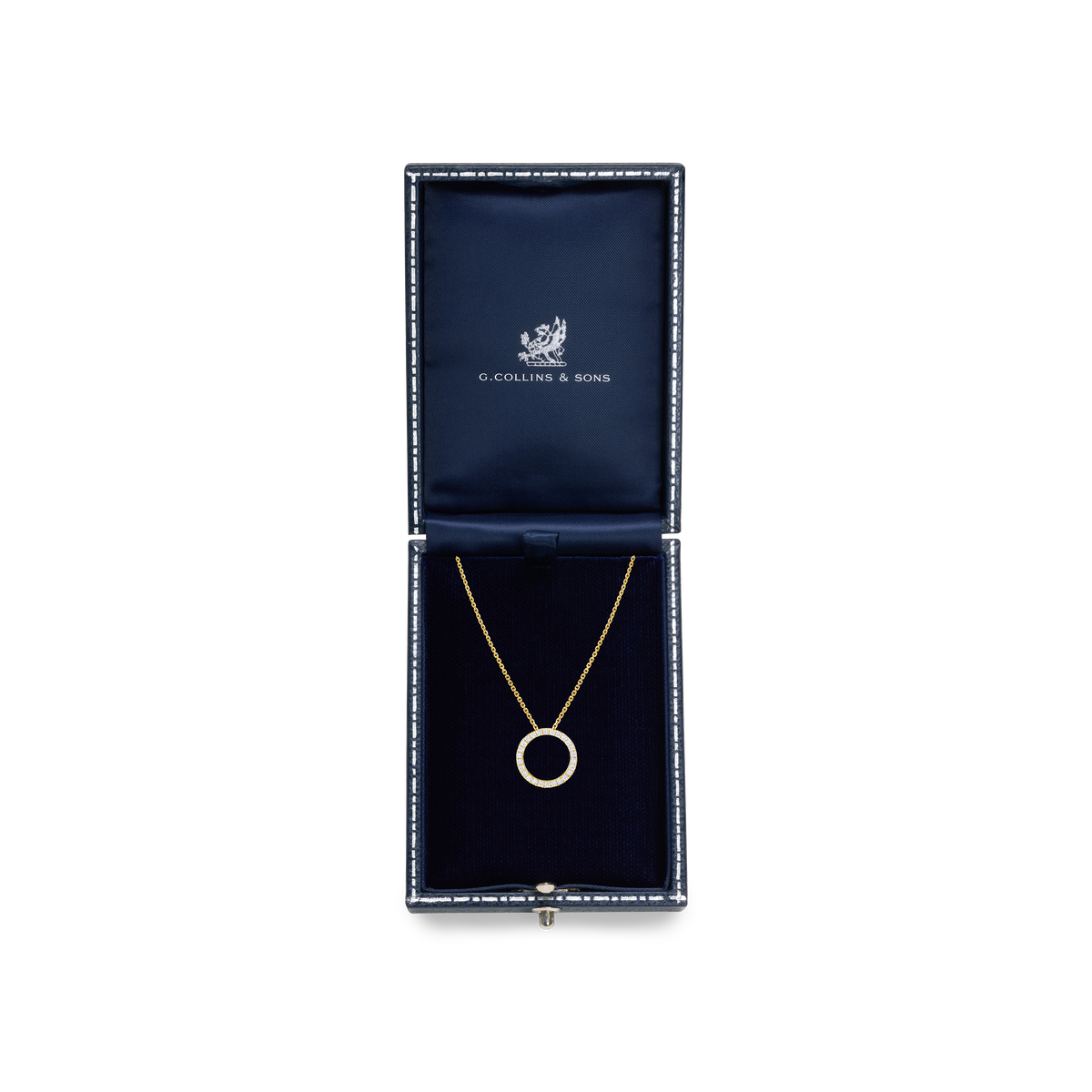 Diamond 18ct Yellow Gold Circle Pendant