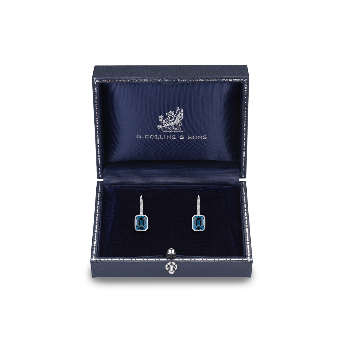 Topaz and Diamond Drop Earrings