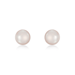 7.5-8mm Yellow Gold Pearl Stud Earrings