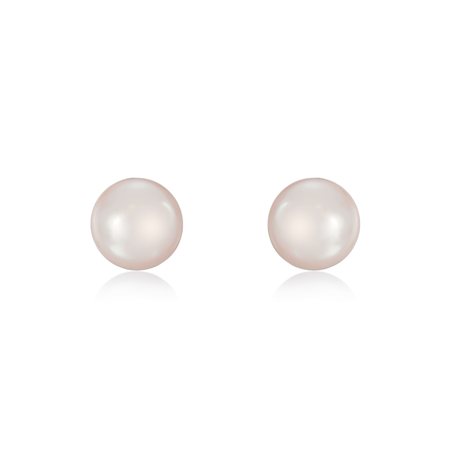 7.5-8mm Yellow Gold Pearl Stud Earrings