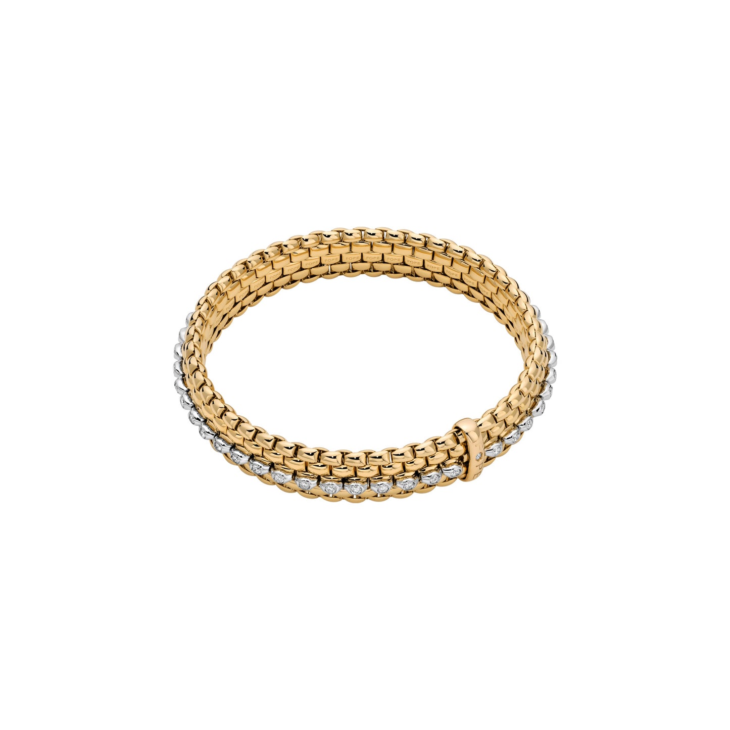 Panorama Flex'it 18ct Yellow Gold Diamond Set Bracelet