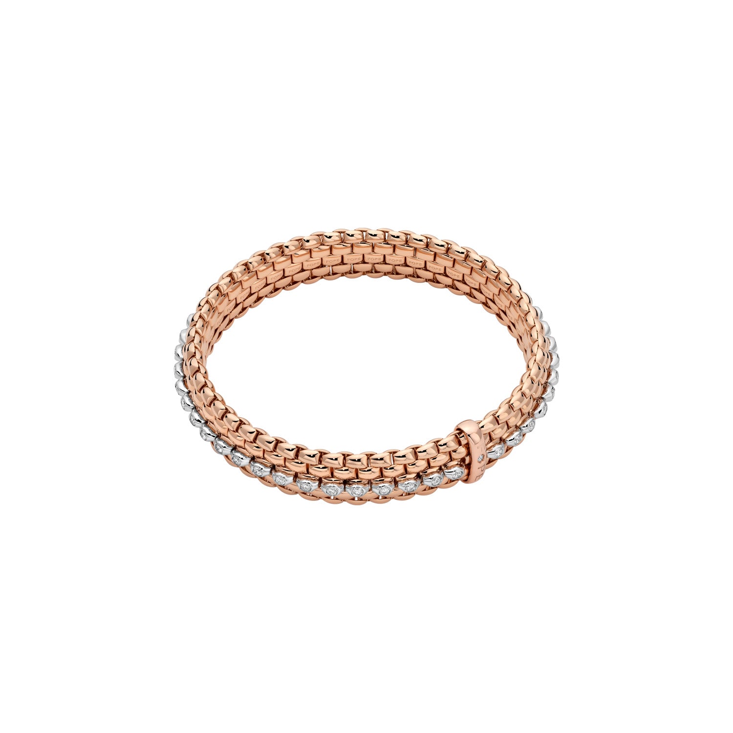Panorama Flex'it 18ct Rose Gold Diamond Set Bracelet