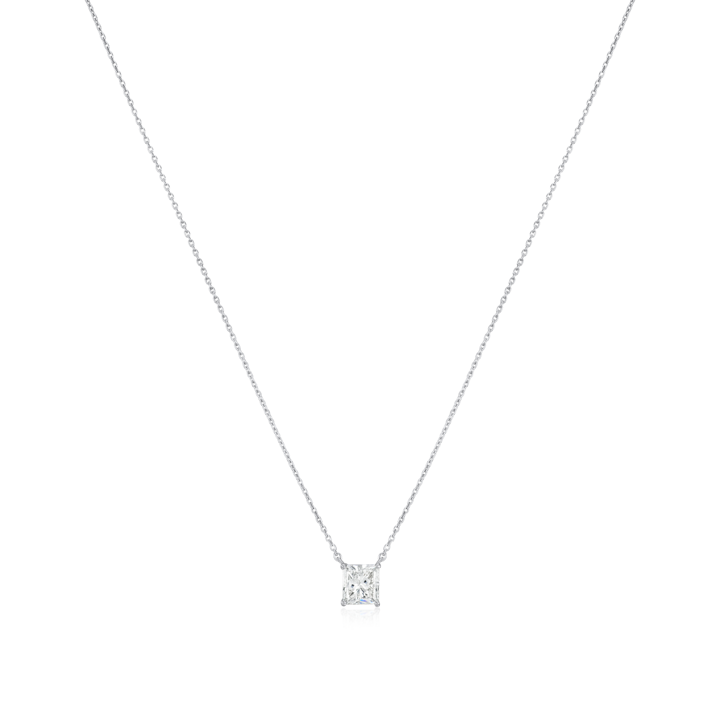 1.01cts Princess-Cut Diamond Pendant
