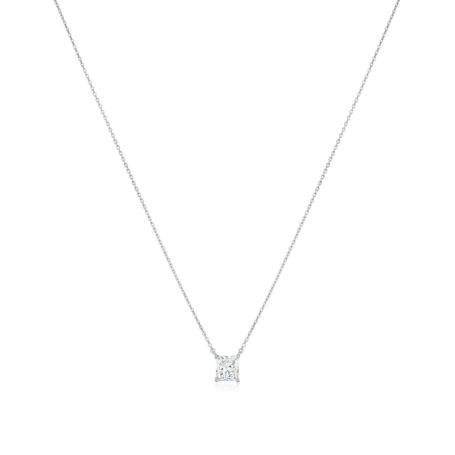 1.01cts Princess-Cut Diamond Pendant