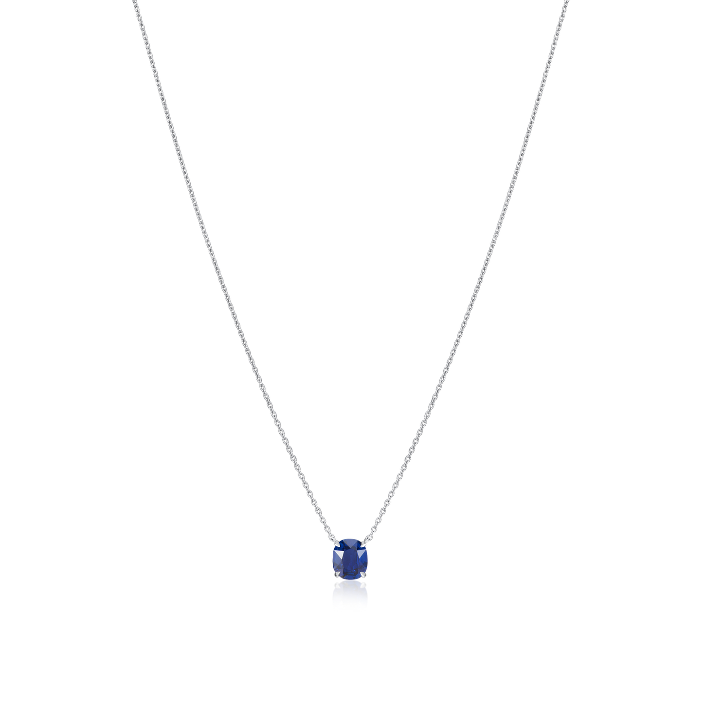 0.80cts Cushion-Shape Sapphire Pendant