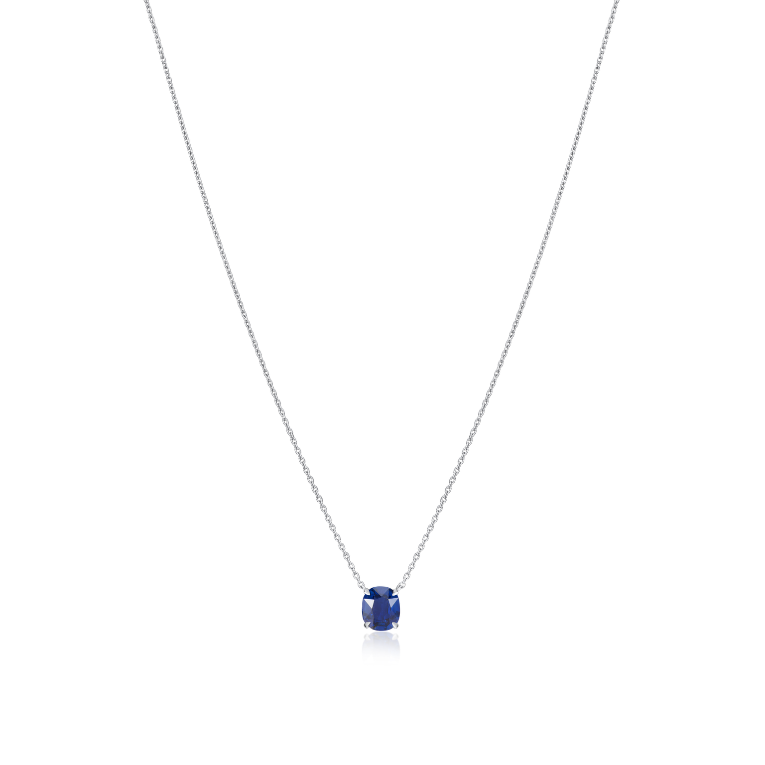 0.80cts Cushion-Shape Sapphire Pendant