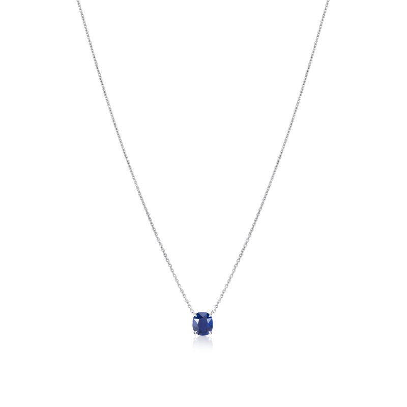 0.80cts Cushion-Shape Sapphire Pendant