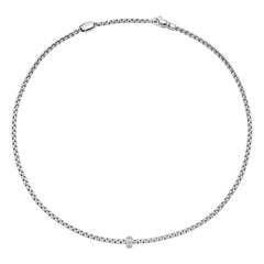 Eka 18ct White Gold Necklace With A Diamond Set Rondel
