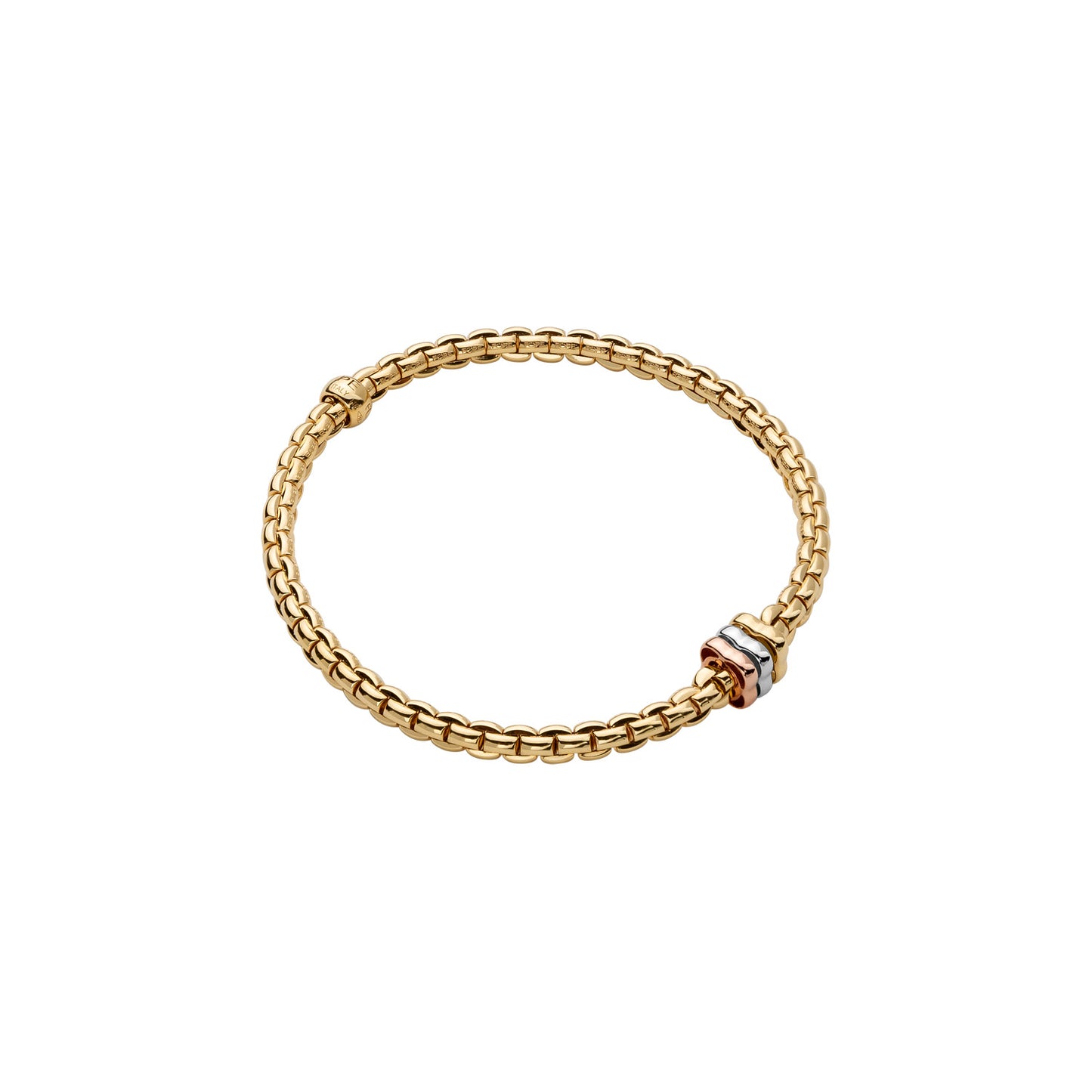 Eka Flex'it 18ct Yellow Gold Bracelet With Three Gold Rondels