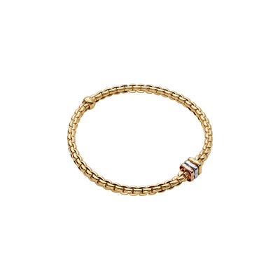 Eka Flex'it 18ct Yellow Gold Bracelet With Three Gold Rondels