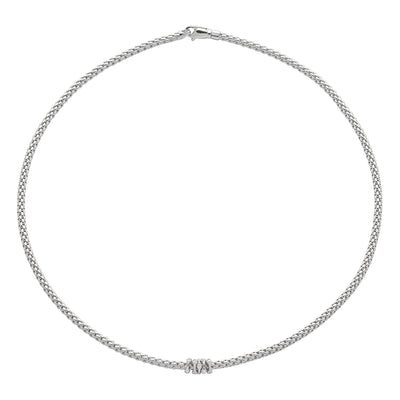 Prima Flex'it Necklace With Five Diamond Set Rondels
