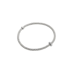 Prima Flex'It 18ct White Gold Bracelet With A Diamond Set Rondel